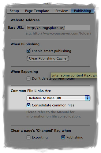 Change common file links are